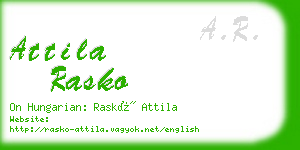 attila rasko business card